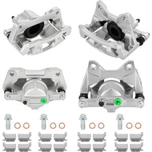 Brake Calipers Set for Dodge Nitro 2007-2010, for Jeep Wrangler 2007-2017, Wrangler JK 2018, Liberty 08-12, Front/Rear Left and Right Side, Replace#18-B5045 18-B5044 18-B5046 18-B5047, 4PC w/Bracket