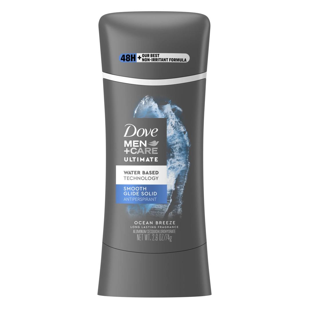 DOVE MEN + CARE Antiperspirant Ocean Breeze  hydrating, water-based deodorant our best non-irritant formula 2.6 oz