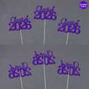 2 x 10 PCS Graduation Class Centerpieces Purple Class of 2026 Graduation Centerpieces, 2026 Graduation Centerpieces for Tables Cake Toppers