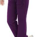 Women's-Snow-Ski-Pants-Fleece-Lined-Waterproof-Insulated Flare Warm for Snowboard Winter Hiking Travel 5 Pockets (Medium, Purple)