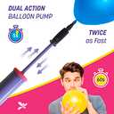 Balloon Pump Hand Held, Inflator Air Pump for Balloons - 2Way Dual Action, 2Pack: Friends can Help - Easy to Use, 100% Lifetime Satisfaction Guarantee - Sturdy Ballon Inflator Pump