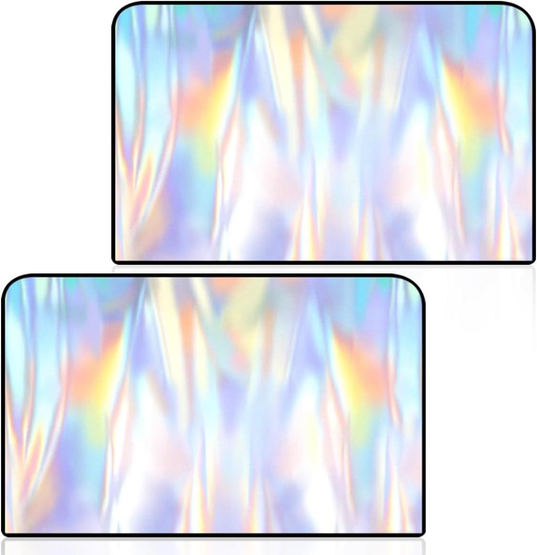 Holographic Rear Car Window Shades, Magnetic Car Side Window Covers, Blackout Auto Privacy Curtains for Blocking Sunlight, Camping, Napping, Sleeping, Breastfeeding (Rear)