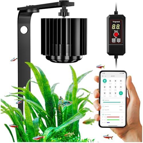 LED Aquarium Light, Clip On 24/7 Fish Tank Light, Full Spectrum Aquarium Lamp with 11 Lighting DIY Mode, Adjustable Timer/Brightness Fish Planted Tank 10 Gallon 20 Gallon 48 inch 30 inch 24W