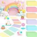 Skyygemm 30 Pcs Party Decorations Pastel Color Floor Stickers Land Pathway Decor PVC Floor Decals for Birthday Party Halloween Land Trunk or Treat Car Decorations (11.8 x 7.8 Inch)
