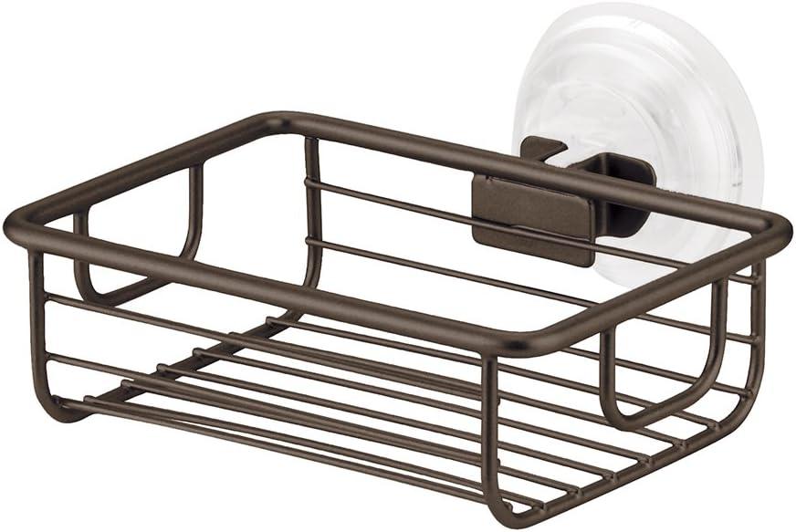 InterDesign Classico Suction Bathroom Shower Caddy Shelves for Shampoo, Conditioner, Soap.