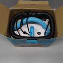 AGPTEK Electric Air Balloon Pump, 110V 600W Rose Red Portable Dual Nozzle Inflator/Blower for Party Decoration (E-Blue and White-3 in 1)