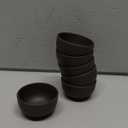 Purple Sand Mini Tea Tasting Cup Set of 6 - Kung Fu Tea Cup, Ceramic, Black