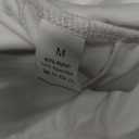 TZLDN Long Sleeve Workout Tops for Women Crop Tops with Built in Bra Padded Square Neck Yoga Athletic Gym Shirts Low Impact (Medium, White)