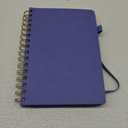 WEMATE Spiral Address Book with Alphabetical Tabs, Leather Password Book, Address Organizer Telephone Notebook Journal Keep Contact Safe Hardcover Large Print for Seniors Home Office 5.88.2, Purple