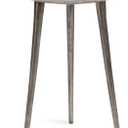 Kate and Laurel Alessia Modern Round Metal Side Table; 15 x 15 x 22; Silver; Decorative Glam Cast Aluminum End Table with Deckled Edge for Bedroom Nightstand or Living Room Accent