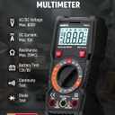 KAIWEETS Electrical Test Kit KIT01, Digital Multimeter, Smart Non-Contact Voltage Tester & GFCI Outlet Tester with LCD, Complete Set with Carrying Case & Batteries for Electrician, DIY & HVAC
