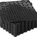 RITOLLO Modular Interlocking Cushion Drainage Floor Tiles, 9-Pack 11.8"x11.8" PVC Raised Non-Slip Interlocking Mats with Drain Holes for Deck, Pool, Garage, Shower, Patio, Bathroom, Sauna, Yard