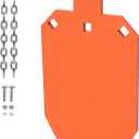 1/2" Thick 12"x20" AR500 Steel Targets for Shooting, Metal Gong Shooting Target, with Metal Chains, Neon Orange Color