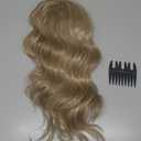 Haloo Blonde Wigs with Bangs - 20 Inch Long Soft Wavy Natural Looking Synthetic Heat Resistant Hair Wig for Women Daily Party, Dirty Blonde