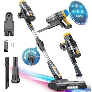 Cordless Vacuum Cleaner Compatible with DeWALT 20v Battery, 6 in 1 Stick Self-Standing Vacuum Cleaners 350W 40Kpa 3 Suction,180° Foldable Rod Lightweight Handheld Vacuum Hardwood Floor Pet (No Battery