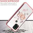 Compatible with Moto G Stylus 5g Case Clear Cute Soft Ring Stand Girls Women Shockproof Fall Protection Cover Glitter Diamond Electroplate Floral Butterfly Pattern Case for G Stylus 5g (Rose Gold)