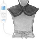 RENPHO Electric Heating Pad for Back, Electric Heat pad for Neck and Shoulders, FSA Eligible & HSA Store, 24"x33" Gray White