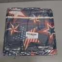 Horaldaily 4th of July Rectangular Tablecloth 60×120 Inch, Patriotic Memorial Day Navy Blue Red Star Independence Day Washable Table Cover for Party Picnic Dinner Decor