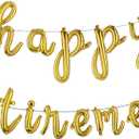 Set of 15 Happy Retirement Balloons Party Decorations The Legend Has Retired Balloons Happy Retirement Banner Balloons (L RETIREMENT GOLD)