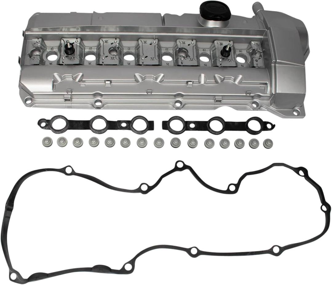 TRQ Valve Cover Compatible with 1998 BMW 323i 323is 1992-1995 325i 325is 1996-1998 328i 328is 2001-2003 525i 1997-1998 528i 530i 1997-2000 Z3