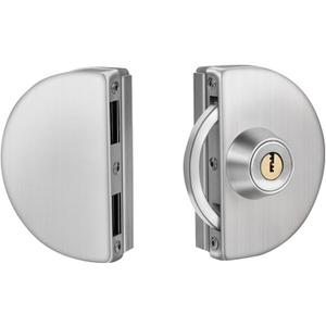 Glass Door Lock,Stainless Steel Glass Heavy Duty Frameless Door Lock with Keys, No Need to Drilling, Fit for 10mm to 12mm Thick Door