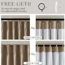 Light Brown Pinch Pleated 100% Blackout Linen Curtains for Bedroom 84 Inch Length Room Darkening with Liner Tan Coffee Window Curtains 84 Inches Long for Living Room Black Out Pleat Drapes Back Tab