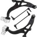 Front Lower Control Arm with Ball Joint, Sway Bar Link 4pcs | for Ford 2014-2017 Taurus, 2013-2016 Flex (K622916, K622917, K750388, K750389)