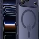 Designed for iPhone 17 Pro Case, Compatible with MagSafe, [Camera Protection] [15FT Military Drop Protection] Shockproof Translucent Matte Anti-Slip Phone Case, 6.3", Deep Blue
