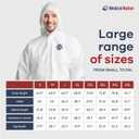 Medical Nation Hazmat Suits Disposable | 25 Pack | Protective Coveralls with Attached Hood and Boots | Heavy Duty Full Body Painters Suit for Adults - Breathable & Water Resistant | Extra Large