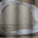 Anji Mountain Pouf Ottoman Foot Rest, Handmade Ottoman Pouf, Comfortable Foot Stool, Decorative Floor Seating for Living Room Decor, Bedroom & Home Dcor Accent - Ivory