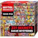 QUOKKA 1000 Piece Puzzle for Adults and Teens – Hotel Wildeluxe Adult Jigsaw Puzzles with Hidden Secrets & Audio Story – Detailed Visual Puzzle Game for Focus & Relaxation with Twist – FSC Certified