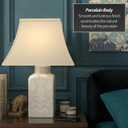 Red Lantern Victorian Lace Porcelain Lamp