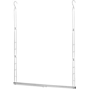 STORAGE MANIAC Hanging Closet Rod, Adjustable Width and Height Closet Hanging Organizer, Space-Saving Clothes Hanging Bar, Closet Extender Hanging Rod Double Closet Hanging Rod, 1 Pack Chrome