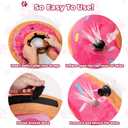 Grand Line Donut Inflatable Collar for Dogs and Cats, Soft Recovery Dog Cone After Surgery, Protective Pet Neck Cone for Small, Medium, Large Dogs, Not Block Vision (Pink, L) 