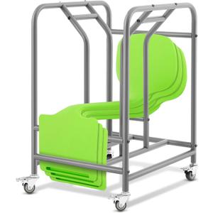 Landhoow The Surf Storage Rack Stores 10 Portable Lap Desks, Classroom Furniture, Flexible Seating, Silver, 26.77 x 16.54 x 19.49 Inches, Silver
