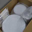 WELLIFE 350Pcs Silver Plastic Plates for 50 Guests - Disposable Dinnerware Set, Christmas Party Supplies Includes 100 Silver plates,150 Silverware,50 Napkins,50 Cups, Christmas Plates Disposable