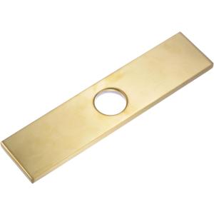 uxcell 10 Inch Hole Cover Deck Plate Escutcheon for 1 or 3 Hole Bathroom or Kitchen Sink Faucet, Rectangle Faucet Escutcheon, Brushed Gold