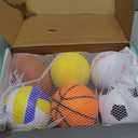 Balls for Toddlers Babies, Soft Baby Toys, 6 Pack 3.5" Foam Balls Kids Sports Set, Small Soccer Basketball Baseball Football Volleyball Tennis, Indoor Outdoor Toys Games Gifts for Boys Girls