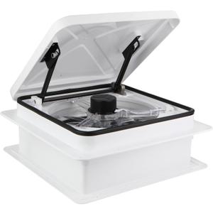 RV Roof Vent Fan 12V 6-Speed-Reversible 14" x 14", Medium