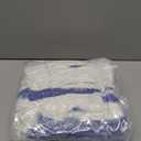 Vicenpal 20 Pcs Santa Hats Bulk Plush Christmas Hats for Adults Women Men Holiday Party Costume(Blue)