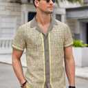 Alex Vando Mens 4-Way Stretch Wrinkle Free Business Casual Dress Shirt (L)