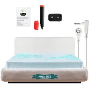 Luxury Grounding Sheets King, 90% Organic Cotton + 10% Pure Silver Fiber, Grounded Fitted Bed Sheet Kit, Deep Pocket, Relieves Pain - Used for Healthy Sleep Therapy - Seafoam Silver