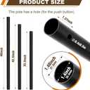 1 Pack 1.5'' Dia Umbrella Replacement Lower Pole, Heavy Steel Patio Umbrella Bottom Pole Replacement, 1.7 mm Thickness, No Bullet Buckle Outdoor