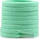 DELELE Flat Shoe Laces for Sneakers: 6/25 inch Narrow Athletic Shoelaces 2 Pair (12 Fruit Green)