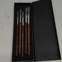 Watercolor Brushes Set - 5Pcs Extended Needle Point Artist Paint Brushes Professional Liner Brush - Synthetic Sable Hair Thin Paint Brushes for Watercolor Acrylic & Gouache