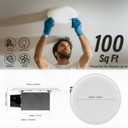 100CFM Round Bathroom Ventilation Fan: Quiet 1.2 Sones Ceiling Mount Exhaust Fan Combo with Integrated LED Light, 5CCT Selectable, Dimmable, Wet Rated, ETL Certified