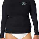 Body Glove Women's Standard Smoothies Sleek Solid Long Sleeve Rashguard with UPF 50+ (Black) S 