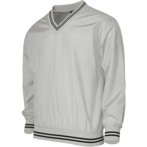 BCPOLO Men's V Neck Golf Wind Shirt Athletic Windbreaker V Neck Shirt Gray-M