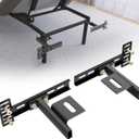 Headboard Brackets for Metal Bed Frame Adjustable Brackets for Headboard with Footboard Extension Kit Fit Twin Full Queen King 2 Pack Matte Black