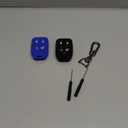 TANDRIVE 2PCS Silicone Smart Key Fob Case Cover for 2023 2022 2021 2020 2019 Chevy Silverado and GMC Sierra 1500 2500HD 3500HD, Remote Protector Accessories Holder(5-Button, Black and Blue)